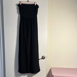 Strapless Wide Leg Romper